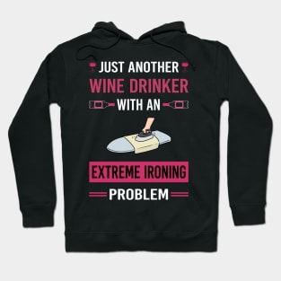 Wine Drinker Extreme Ironing Hoodie